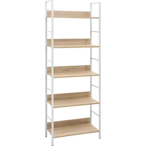 vidaXL Bibliothèque à 5 niveaux chêne 60x27,6x158,5 cm bois ingénierie (1/5)