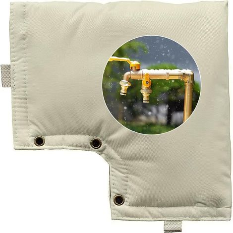 Housse de robinet d'extérieur pour l'hiver, protection confortable pour robinet de jardin, 7 couches, étanche, triple protection, protection contre le gel du robinet extérieur (1/5)