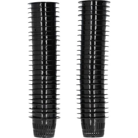 Lot 50 paniers plantation maille ronds – conteneurs hydroponiques – fixateur racine
