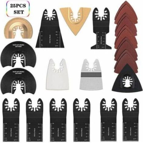 Lame de scie universelle pour outil multifonction oscillant, 25 pièces, pour Fein Multimaster, Dremel, Bosch et plus encore