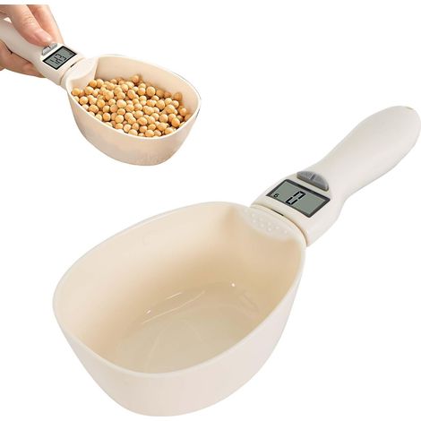Balance de Cuisine Numérique, Balance à Cuillère pour Nourriture pour Chien/Chat, Balance à Cuillère Numérique avec Affichage LED, Cuillère de Pesée Détachable Cuillère à Mesurer Électronique Réglable (1/5)