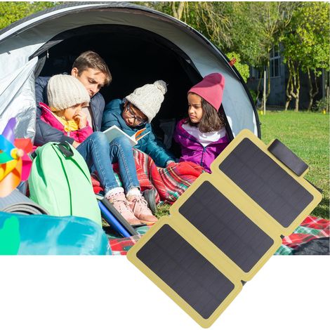 [Tragbares Solarpanel] [30 W] Monokristallines Solarpanel mit zwei USB-C-Anschlüssen, wetterfest und kompakt für Wandern und Camping (1/5)