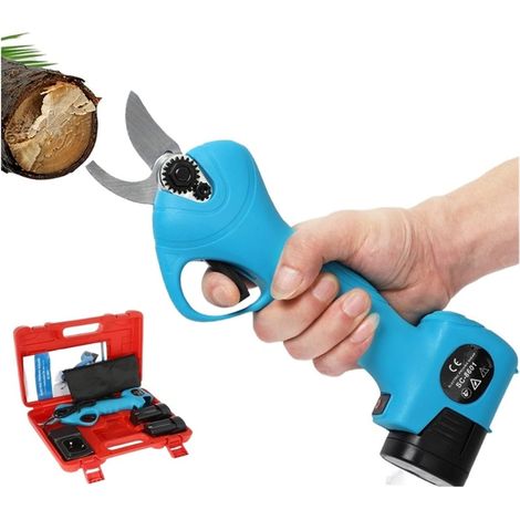 500W sécateur électrique 25mm Jardin Taille-haie sans Fil 1 Batterie Li-ION + 1 Chargeur Coupe-Branche Outil électrique de Jardin (Color : 1 Battery, Size : Type) (1/5)