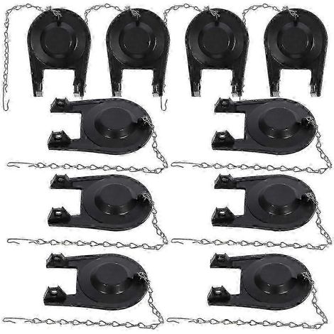 Valve universelle d'économie d'eau pour toilettes, lot de 10, matériau PVC, noir. (1/5)