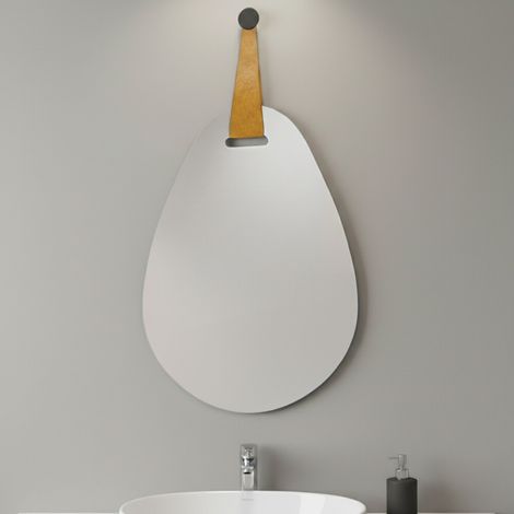 Specchio bagno ovale 61x83 cm filo lucido con fascia decorativa (1/5)
