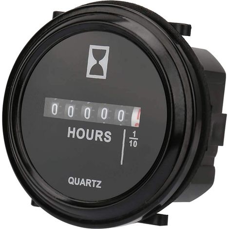Comptère Horaire à Quartz, 6-80 V AC/DC 99999,9 HEURES, pour Comptage du Temps du Générature de Moteur, Comptère Horaire du Générature. (1/5)