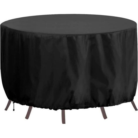 Telo di copertura per mobili da giardino 180x80 cm, in tessuto Oxford 420D impermeabile, resistente al vento e ai raggi UV, di colore nero