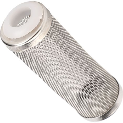 Grille de protection pour filtre d'aquarium en acier inoxydable 304, sans danger pour les poissons et les crevettes, pour la filtration des aquariums, blanche, diamètre intérieur 16 mm/0,63 po (grande (1/5)