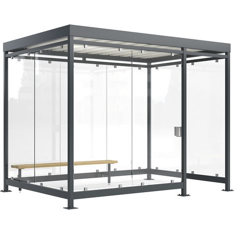WSM, Abri Köln avec banc et cendrier, ouvert, livré monté, l (1/5)