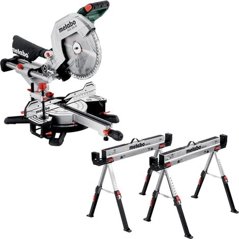 Metabo Kapp und Gehrungssäge KGS 305 M inkl Falt Arbeitsbock Sägebock SET MAB 82 (1/5)