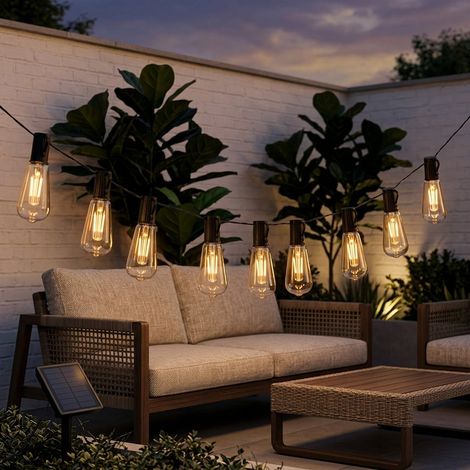 Outdoor Solar Bulb String Lights (1/2)
