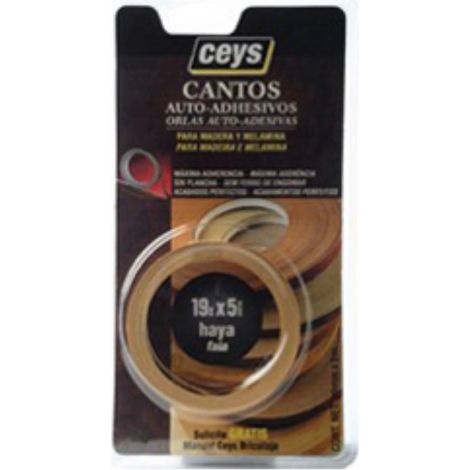 CEYS Kantenselbstklebeband 5 Meter x 19 mm Bl. Buche 851202