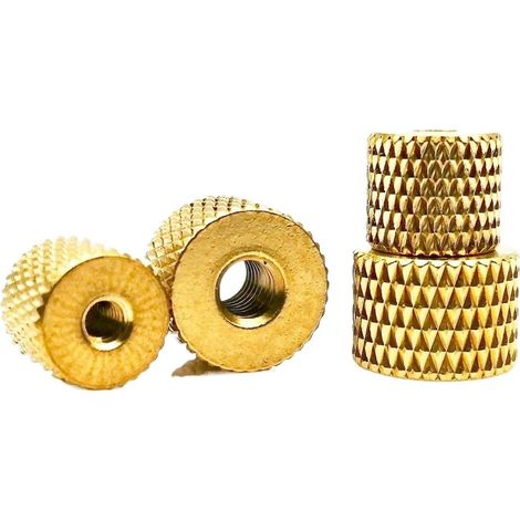 Écrou moleté à oreilles, ajustement cylindrique, cuivre massif et (1/5)