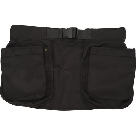 Tablier De Travail - Avec Plusieurs Poches - Ceinture Réglable En Plastique - Pour Cuisinier Serveur Artisan - Noir - 1 Pièce (1/5)