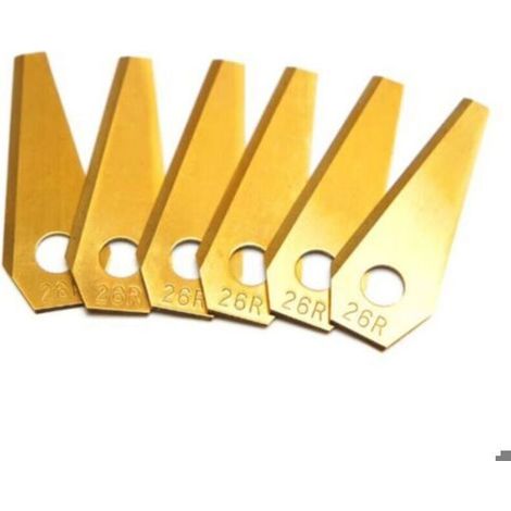 Lot de 18 lames de rechange en titane pour robot tondeuse Bosch Indego - Lames de rechange pour tondeuse à gazon Bosch Indego (1/4)