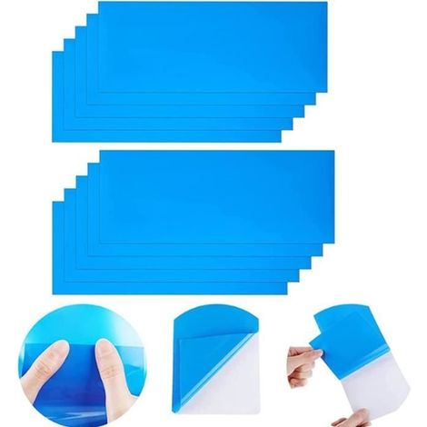 Piscine Patch De Réparation, 12 Pièces,Kit de Réparation de Patch, Rustine Piscine, Correctifs Auto-adhésives Rustine, Bleu (1/4)