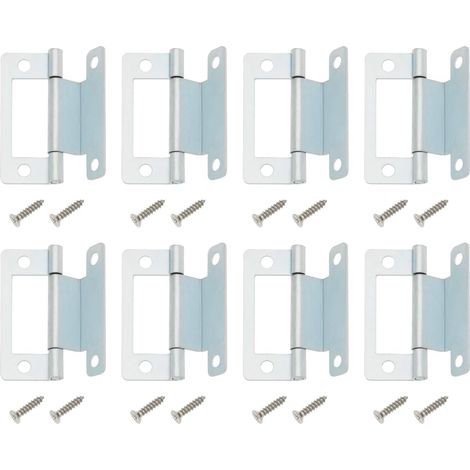 Store Lot de 8 Charnières Affleurantes Coudées de 50 Mm pour Porte de Placard Camping-car Caravane Camping-car (avec Vis) (1/5)