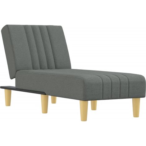 Chaise Longue in Tessuto Grigio Scuro vidaXL (1/5)