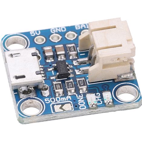 Module de charge avec interface Micro-B et broche pour batterie LiPo/Li-ion 5V (1/5)