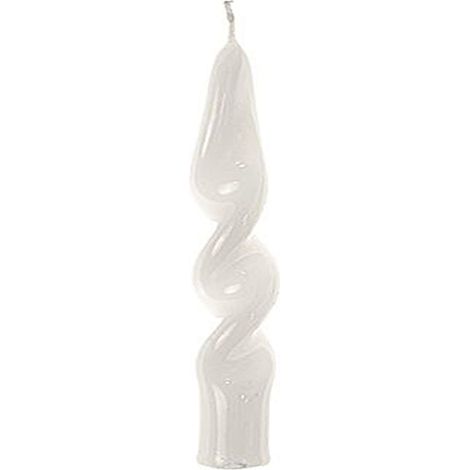 Candela "New Fiamma" colore bianco, modello lucido da h 29 cm