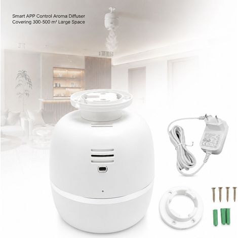 Diffusore di oli essenziali da 500 m³ - Silenzioso, capacità 350 ml - Controllo tramite app Bluetooth per ampi soggiorni, hotel, spa, KTV - Spina europea (1/5)