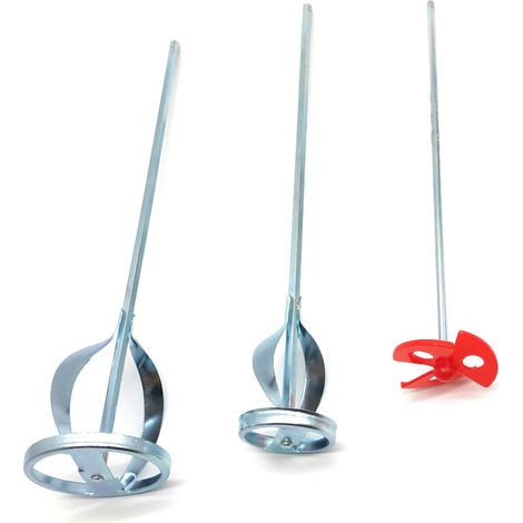 3 Tiges Malaxeurs - Mélangeurs pour Peintures - Colles - Enduits en Acier Zingué - Usage Professionnel - Beast (1/5)
