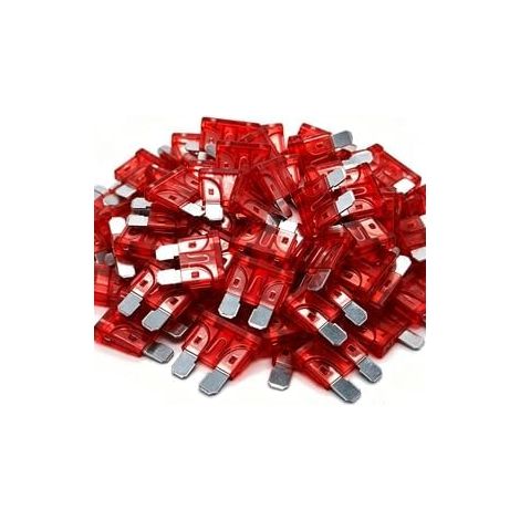 50 Pièces Fusible 10A Fusible Voiture Standard Fusibles pour Auto Moto (1/5)