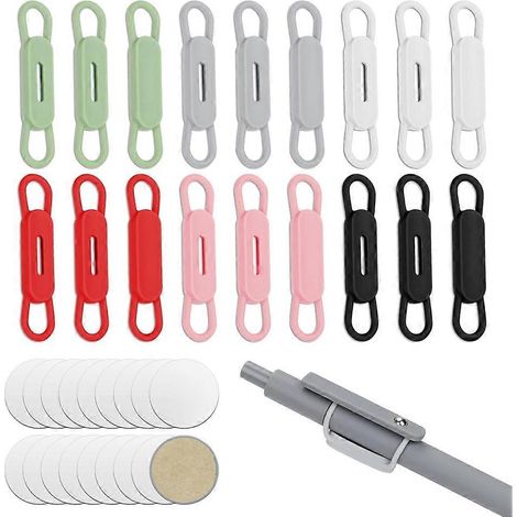 Set mit 18 magnetischen Stifthaltern, verstellbaren magnetischen Silikon-Markerhaltern und einem Stifteorganizer aus Edelstahl (1/5)