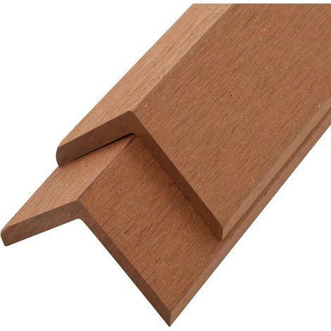 Cornière de terrasse 5 pcs WPC 170 cm Marron clair (1/5)