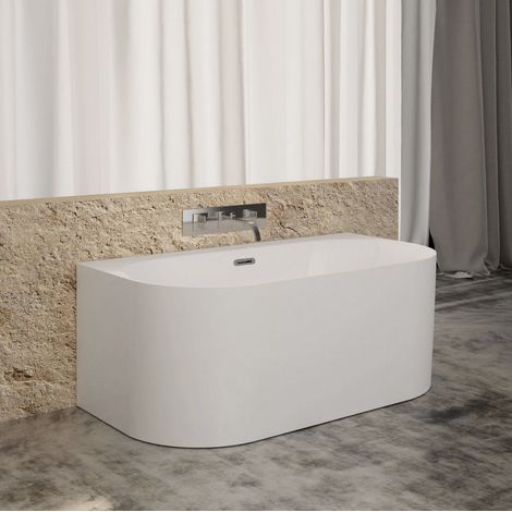 Baignoire rectangulaire avec tablier Hermione 150-160-171 x 80,5cm - Dimensions: 150x80,5cm - Siphon: Sans