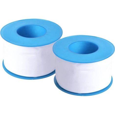 2 Rouleaux de Téflon Ruban Filetage 50mm x 30m, Ruban D'étanchéité PTFE Étanche, Étanchéité de Tuyau Ruban Résistant à La chaleur, Plomberie Joint Rubans pour Robinets Gaz L'eau Pommeau Douche, Blanc (1/4)