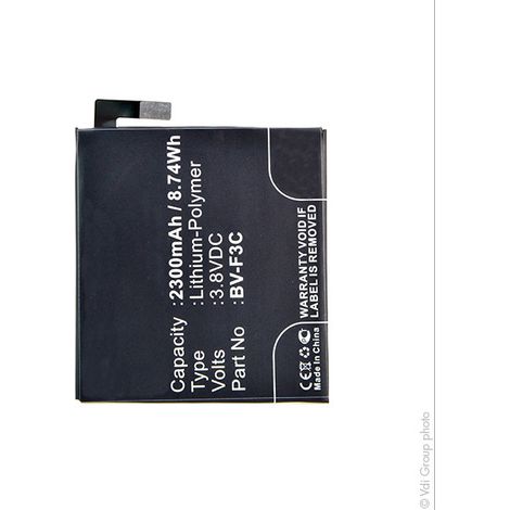 NX - Batterie téléphone, smartphone, GSM pour Microsoft 3.8V 2300mAh - BV-F3CBVF3C (1/3)
