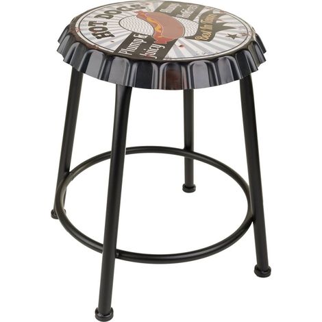Taburete de metal gris 35x35x46 (1/4)
