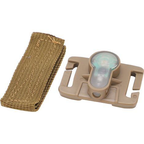 Mini lampe torche de survie pour l'extérieur, étanche IPX8, avec étui de ceinture, base couleur terre, lumière orange. - AquaForge (1/5)