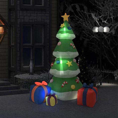 Sapin de Noël gonflable avec LED Int/Ext-Décoration de Fête pour Noël 240 cm 235610 (1/5)