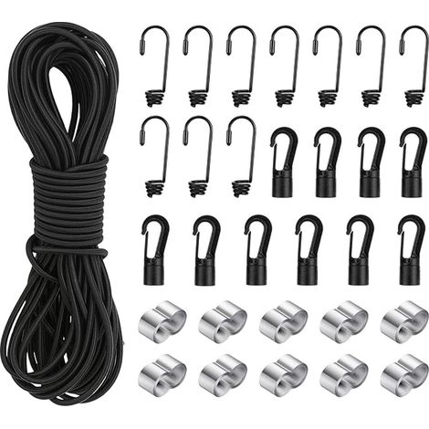 Elastique en Caoutchouc, 6mm×15m Corde en Caoutchouc (1/4)