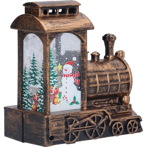 Weihnachtsbeleuchtung LED Innovative sichere Nachtleuchte für Feste, Zuhause, Geburtstage, Bronze-Schneemann (1/5)