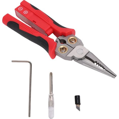 8 Po en Pire avec un Testeur de Tension, Outil de Décapage de Fil Filtre de Coupe de Câble, Cermper de Fil électrique pour L'outil de Décapage de Fil de Travail électricien (1/5)