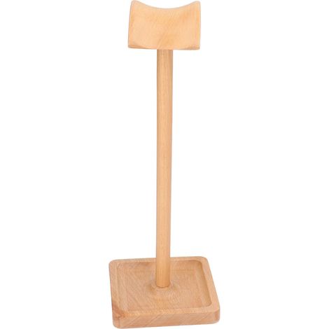 Support casque en bois hêtre démontable, présentoir de casque pour bureau, étagère casque audio design (1/5)