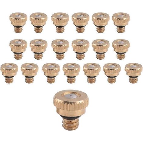20Pcs Brass Misting Nozzles 0.012 Inch(0.3 mm) Water Spray Nozzle 2025 (1/4)