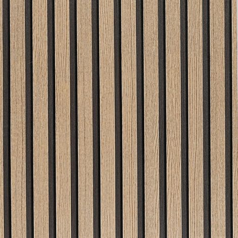 Papier peint à lattes de bois – Papier peint autocollant pour mur, panneaux muraux à lattes de bois, à décoller et à coller – Décoration murale facile à faire soi-même (marron) (1/5)