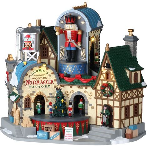 Lemax – Usine de casse-noisette en bois Ludwig – Avec alimentation 4.5V – Collection Santa's Wonderland – Dimensions 29 x 20 x 28 cm
