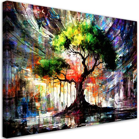 Tableau sur toile Tableau sur toile Arbre abstrait Nature 60x40 (1/5)