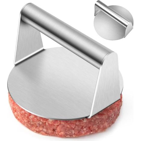 Presse à hamburger ronde de 5,5 pouces – Machine à hamburgers robuste en acier inoxydable pour plaque de cuisson, cuisinière et ba (1/5)