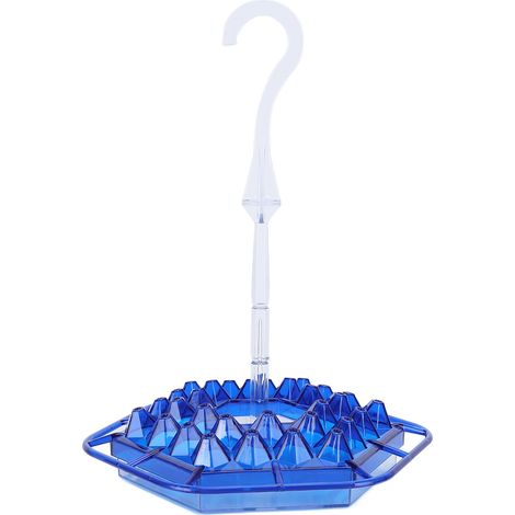 Mangeoire à Oiseaux Extérieure Résistante pour Jardin - Distributeur d'Eau pour Oiseaux Sauvages Bleu (1/5)
