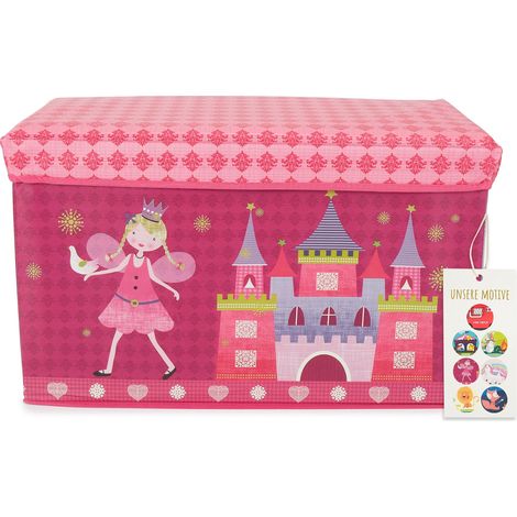 Boite Rangement Jouet Enfant Princesse 63 L charge max. 80 Kg Bac a Jouet Enfant Boîte de Rangement Enfant Caisse Rangement Jouets Casier de Rangement Enfant Chambre Coffre Jouet Bebe (1/5)