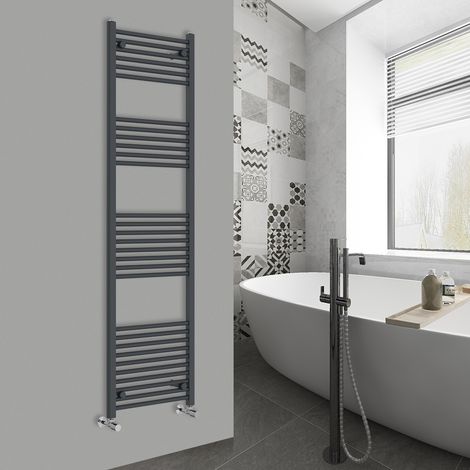 WarmeHaus Straight Anthracite Bathroom Ladder Radiator 1800x500mm (1/5)