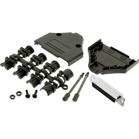 MH Connectors MHDTPPK25HD44FSK Kit embase SUB-D femelle 180 ° Nombre de pôles: 25 fût à souder 1 pc(