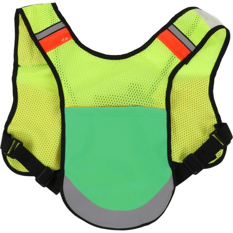 Gilet réfléchissant élastique multifonction pour sport nocturne, veste respirante réfléchissante verte (1/5)