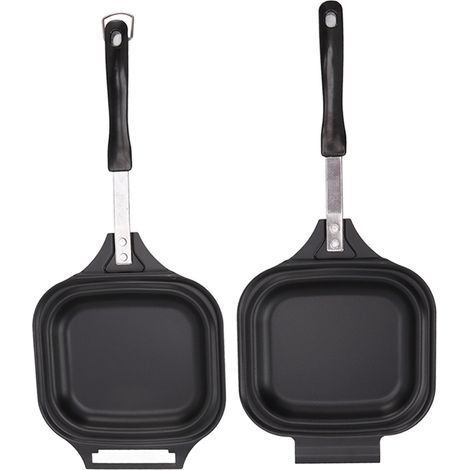 Poêle antiadhésive double face en fer pour crêpes, chauffe uniforme, nettoyage facile, idéale pour restaurants et maison (1/5)